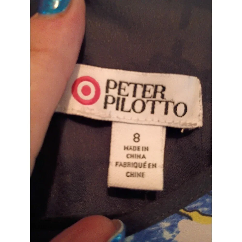 Peter Pilotto for Target Floral Mini Dress Lace Long Sleeve with Belt